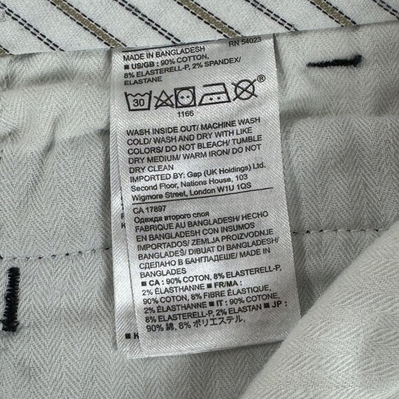 Banana Republic Tailoring Performance Aiden Chino Straight Leg Mens Navy Pants - Picture 6 of 9